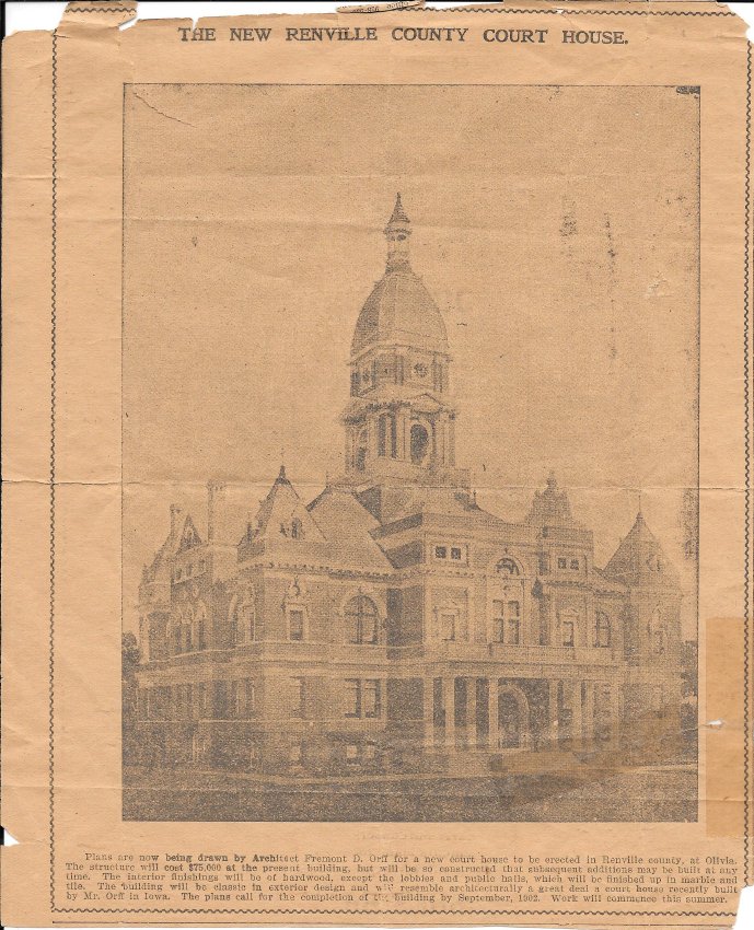 The New Renville County Court House published in a Minnesota Newspaper