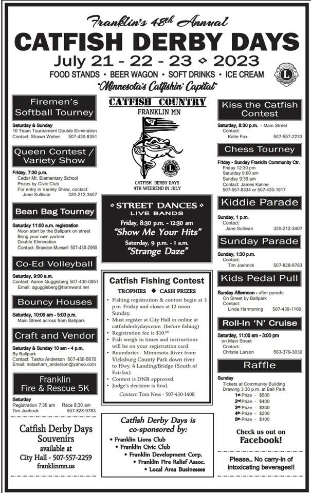 48th Annual Franklin Catfish Derby Days Renville County Historical
